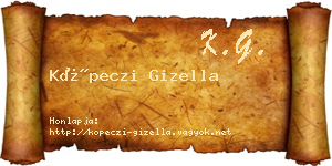 Köpeczi Gizella névjegykártya